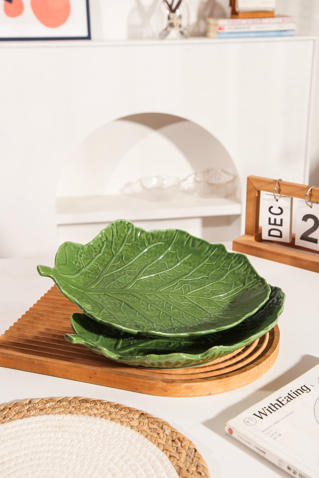 2 pcs leaf plate