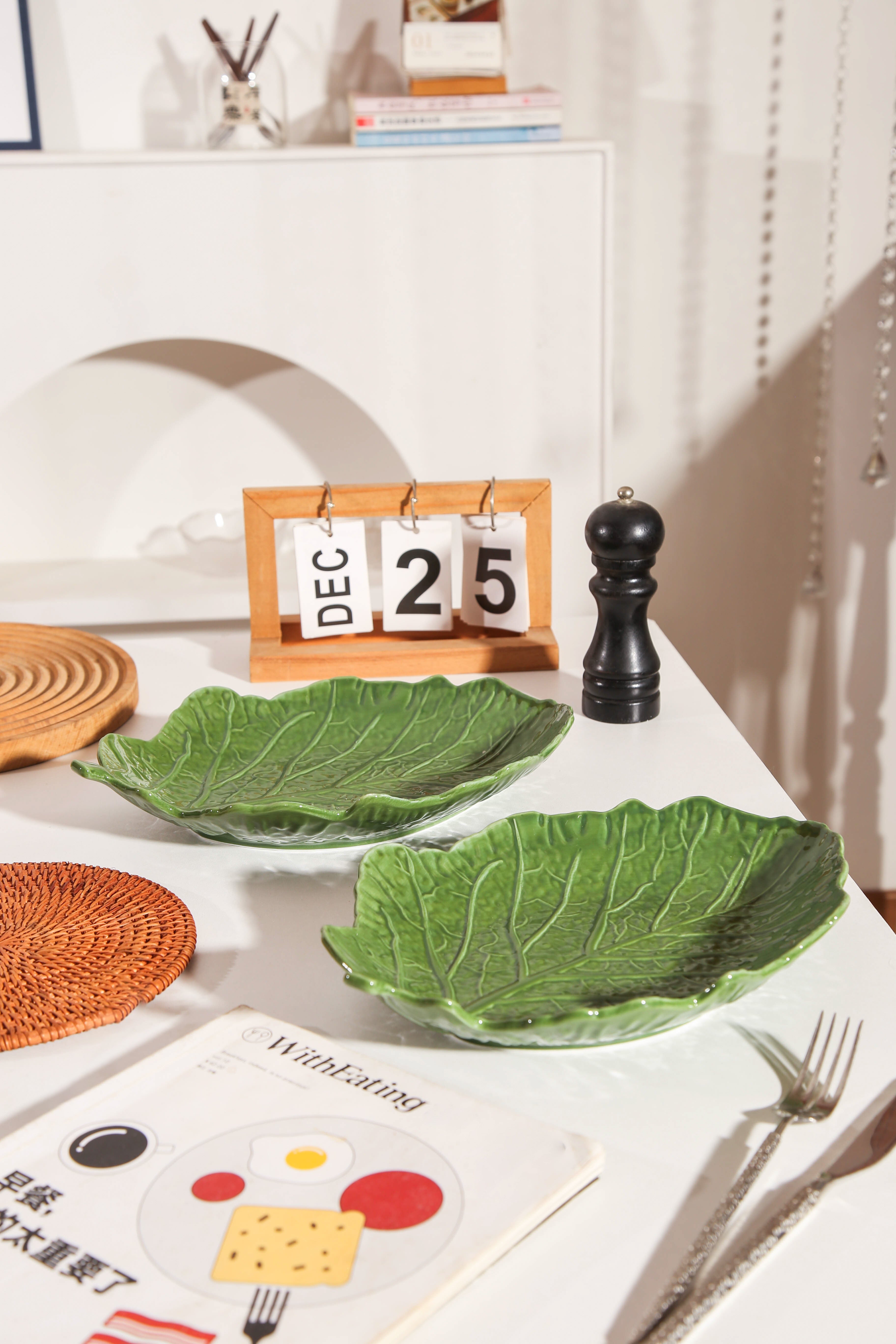 2 pcs leaf plate