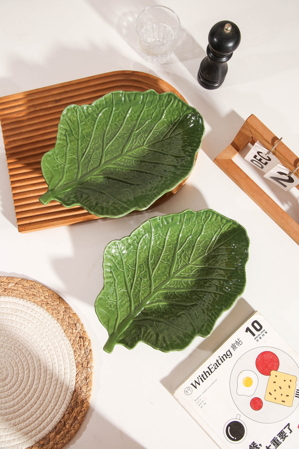 2 pcs leaf plate