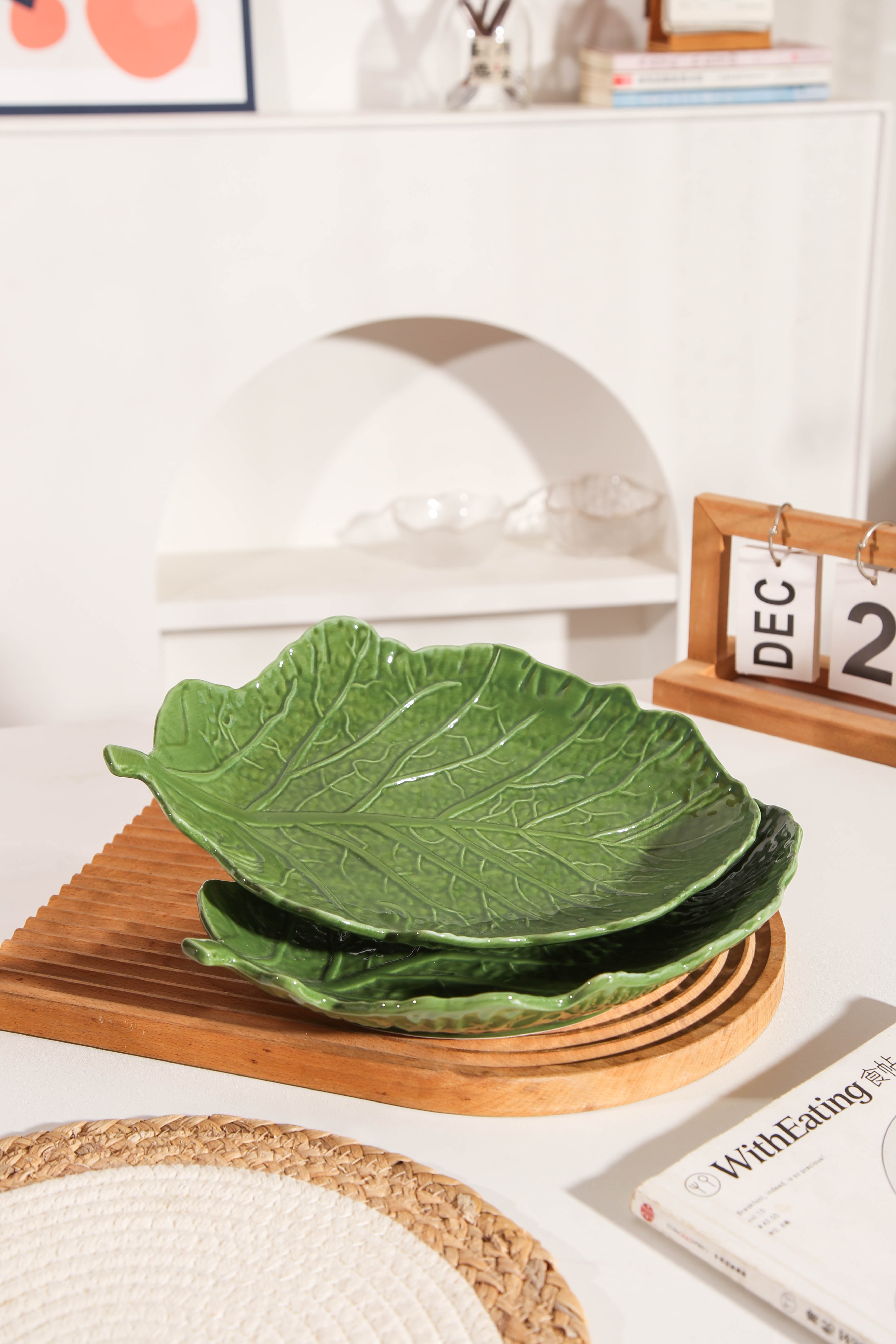 2 pcs leaf plate