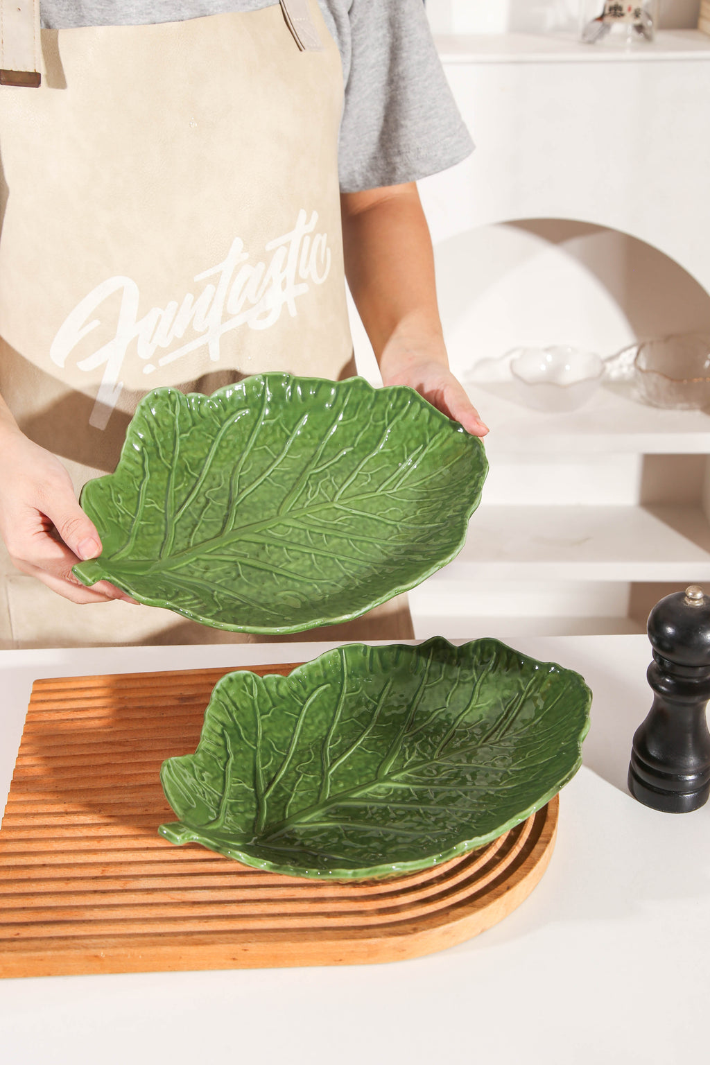 2 pcs leaf plate