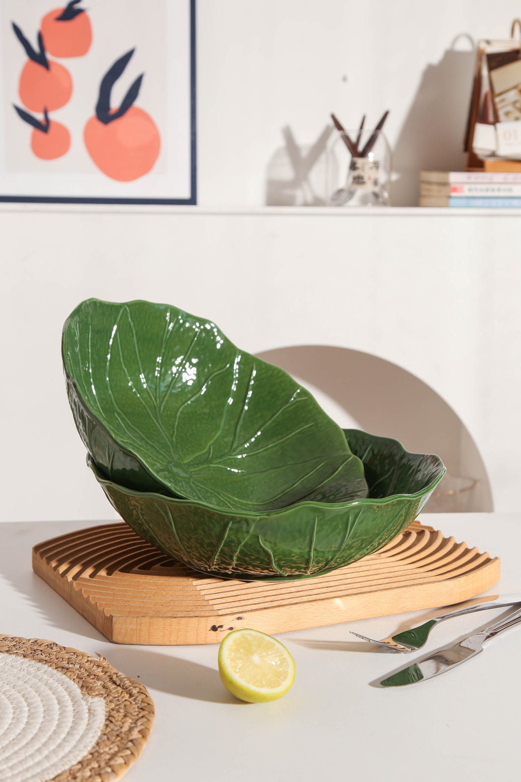 2pcs Large Salad Bowl