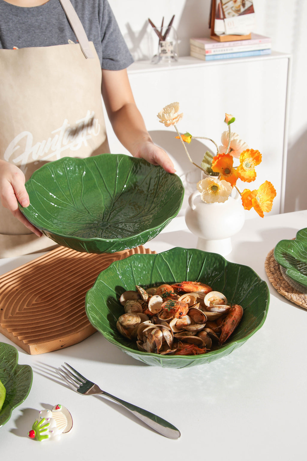 2pcs Large Salad Bowl