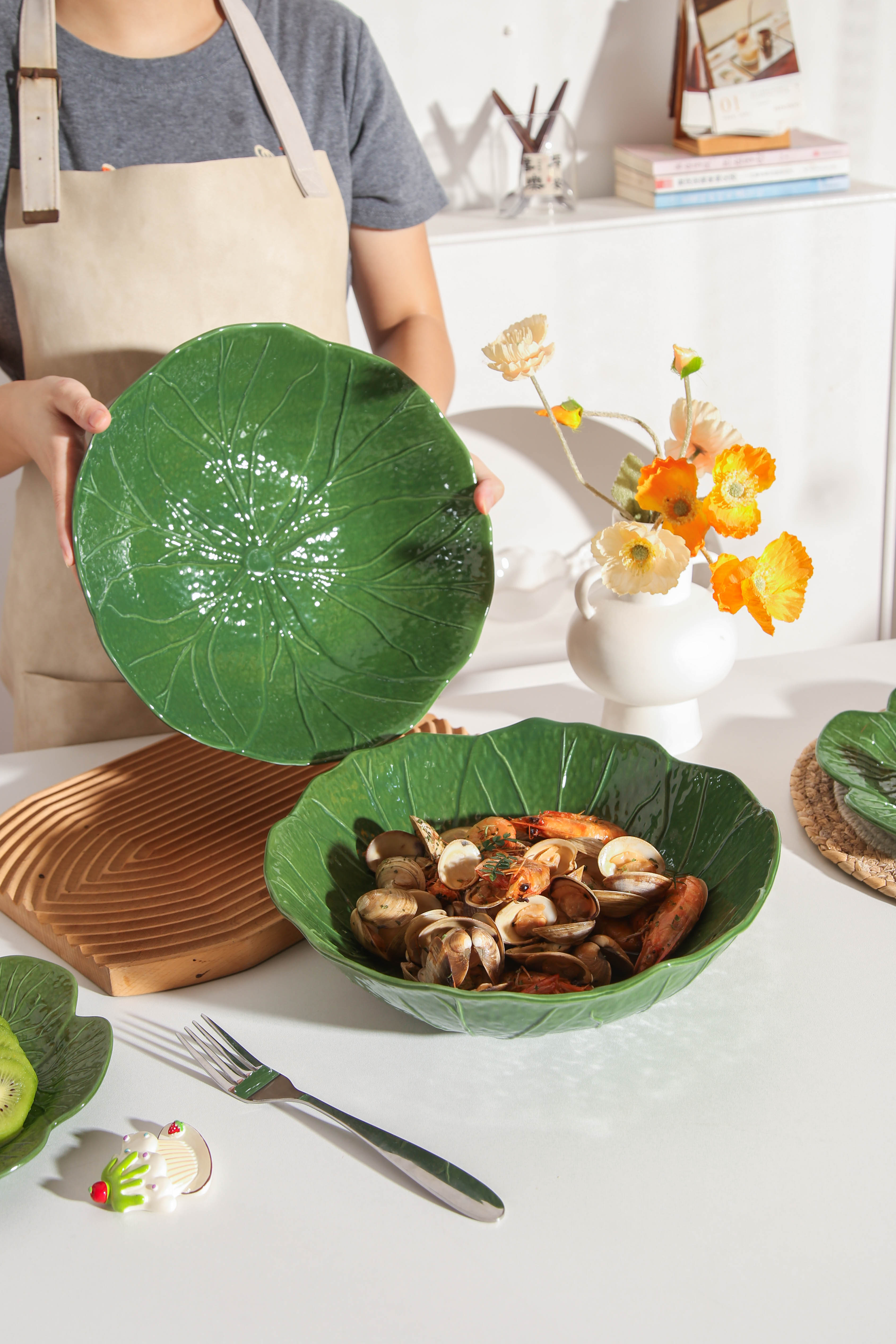 2pcs Large Salad Bowl